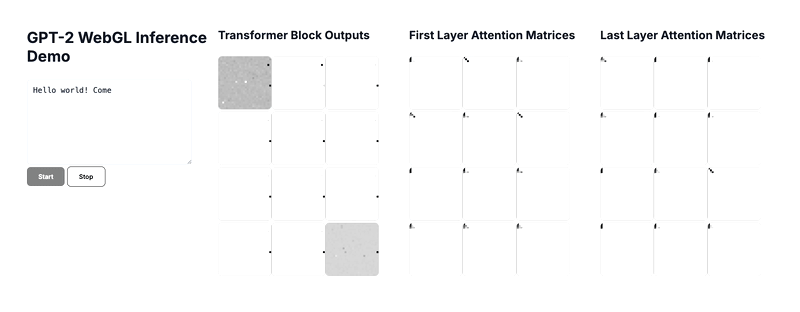 GPT2 WebGL demo