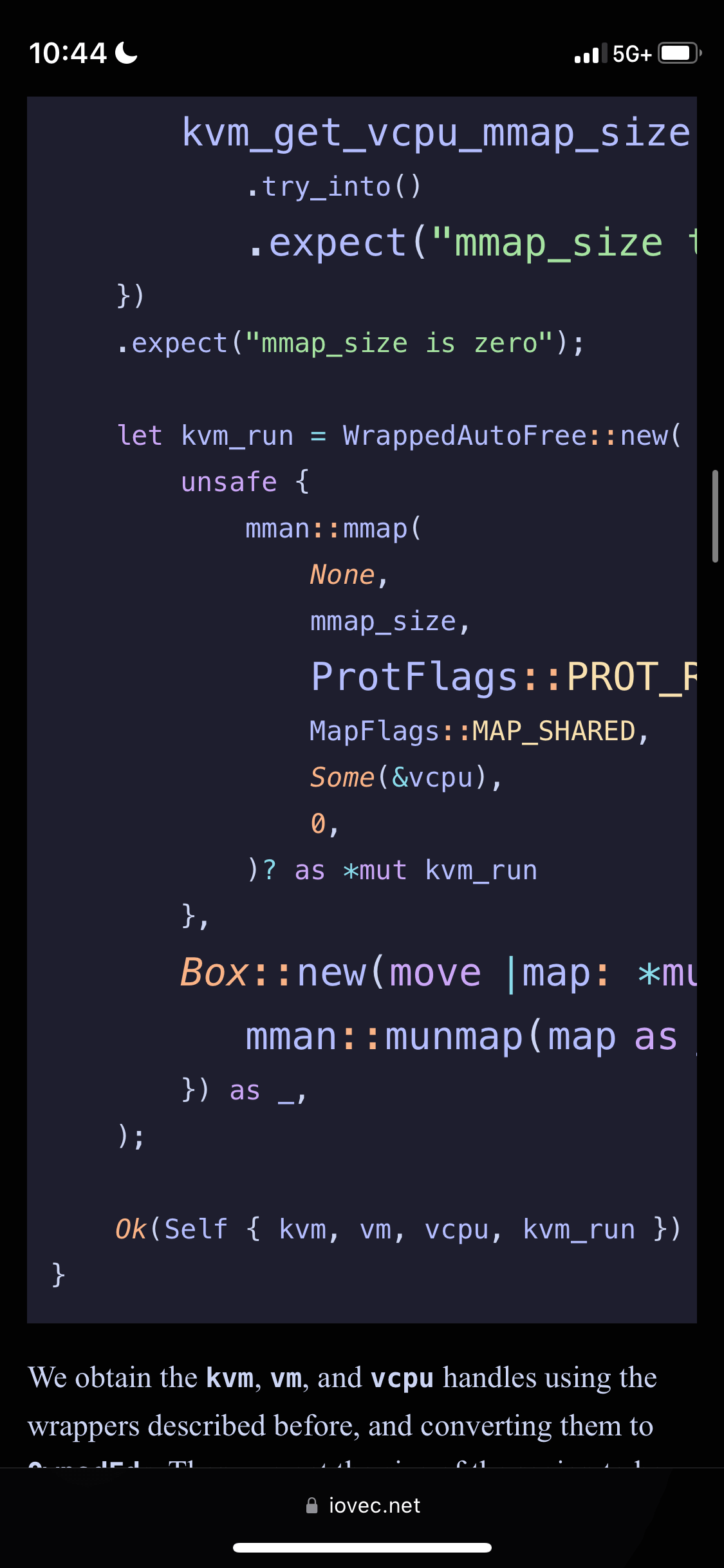 iovec.net code block issue