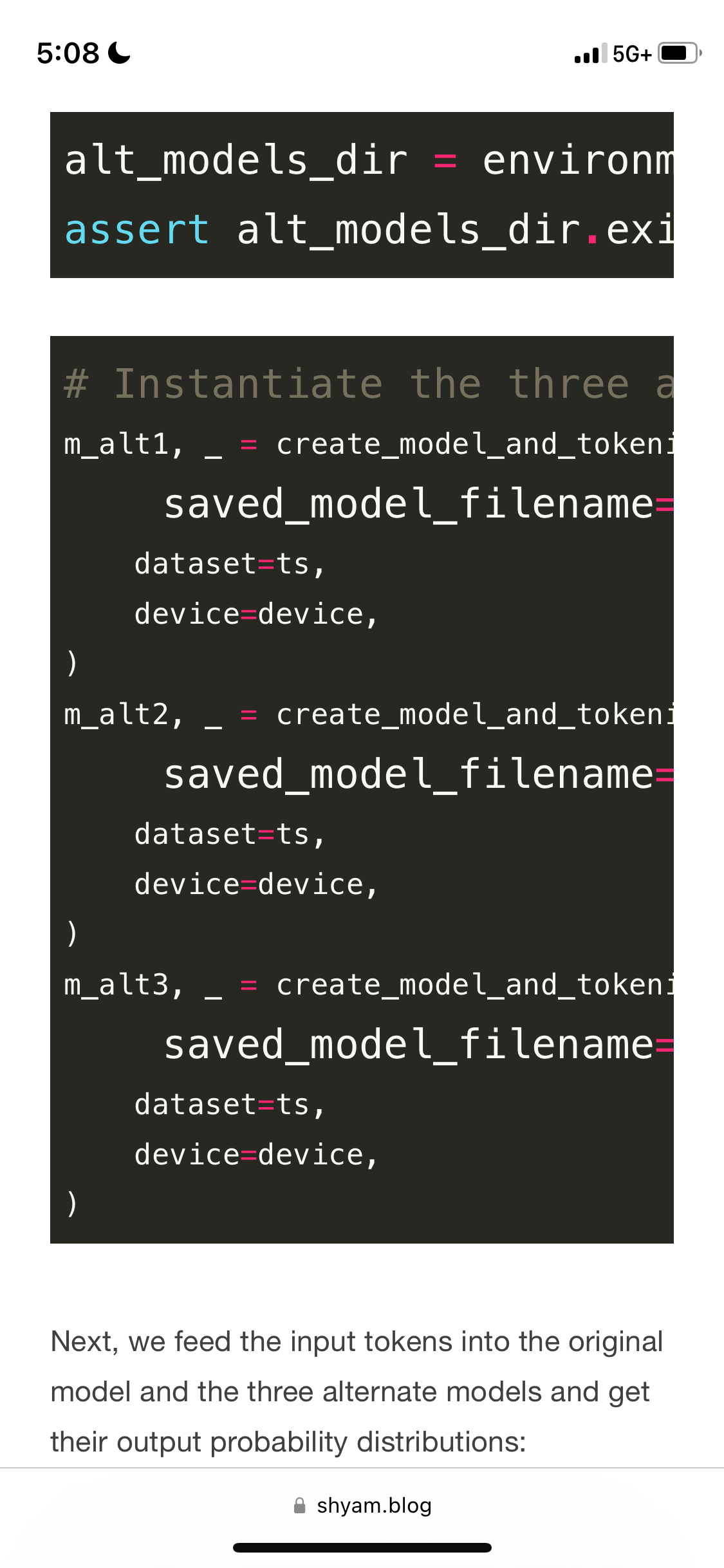 shyam.blog code block issue